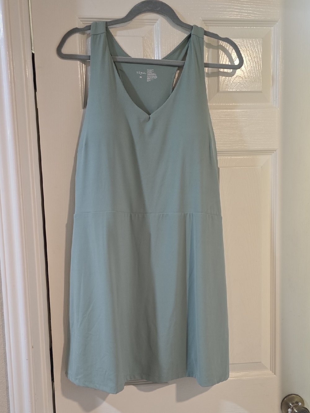 Soma Soft Green V-Neck Sleeveless Sports Dress